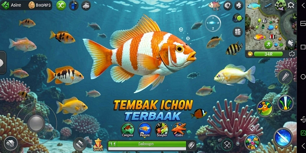 Screenshot gameplay Tembak Ikan 34R yang seru dan menantang.