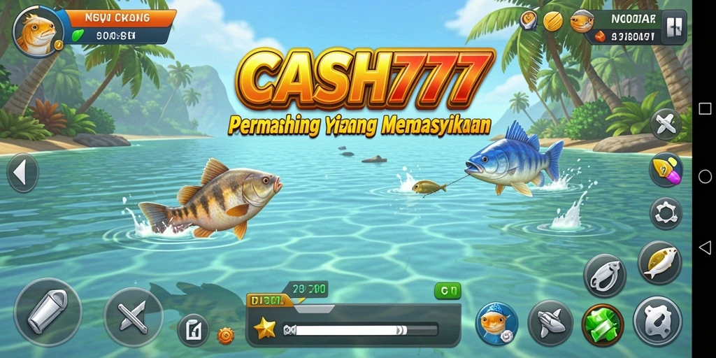 Menampilkan gameplay memancing yang seru dan interaktif dari CASH777.