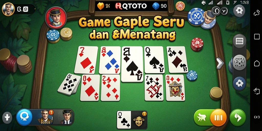 Tampilan gameplay HQTOTO yang seru dan interaktif dalam permainan Gaple.
