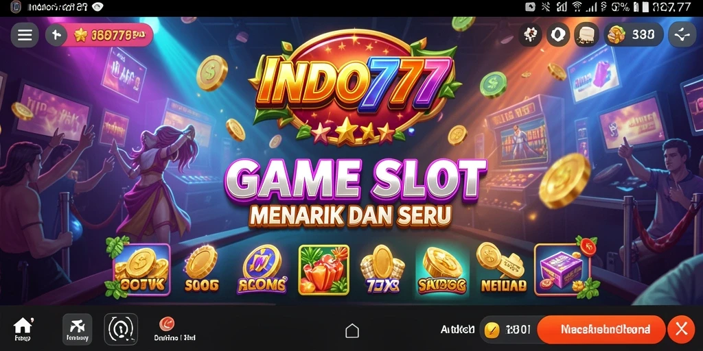 Tampilan permainan Slot INDO777 yang penuh warna dan menarik.