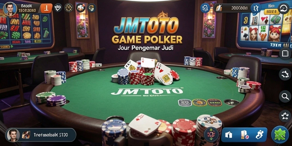 Screenshot gameplay JMTOTO menampilkan aksi seru permainan Poker.