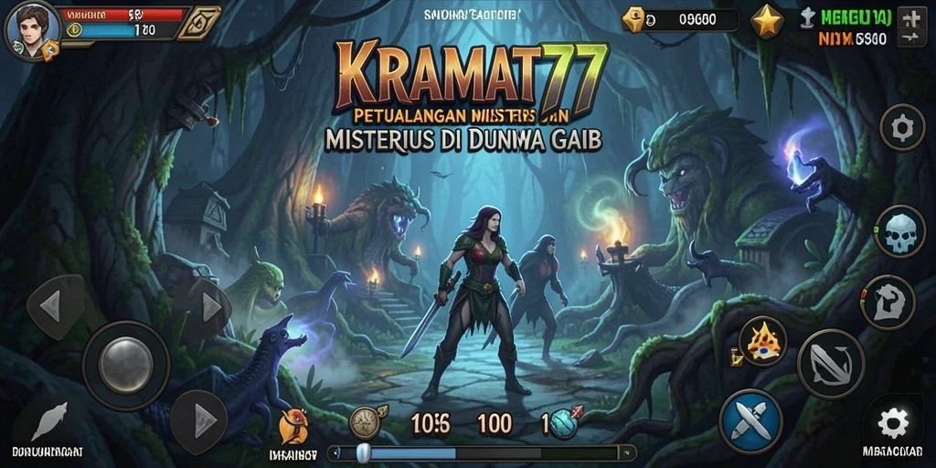 Screenshot KRAMAT77 menampilkan gameplay penuh petualangan.