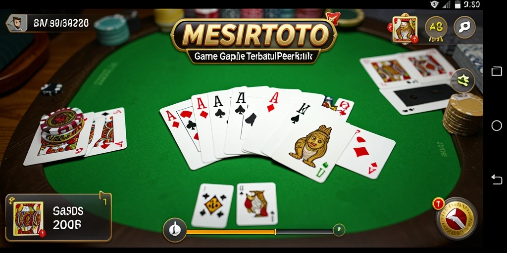 Tampilan gameplay seru dalam permainan Gaple MESIRTOTO.
