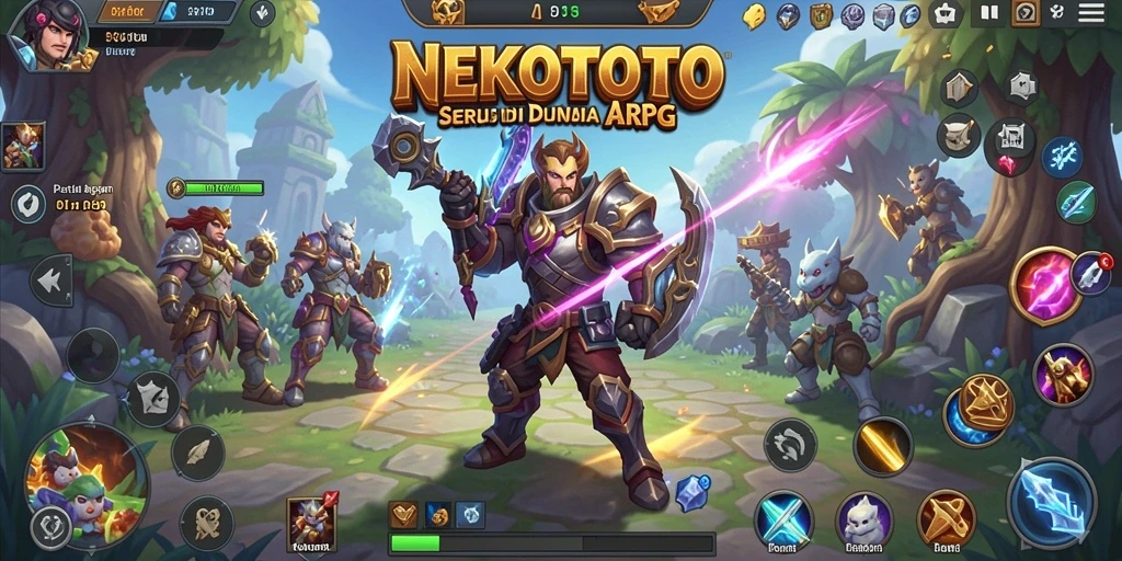 Gameplay ARPG yang penuh aksi dan petualangan seru.