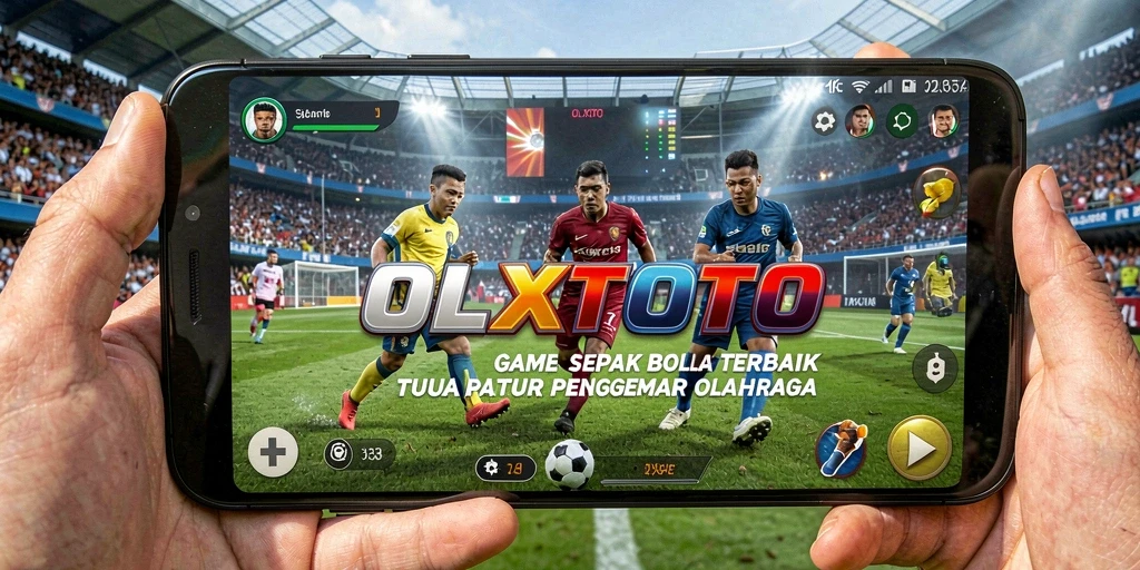Screenshot gameplay OLXTOTO menampilkan aksi seru dalam pertandingan sepak bola.