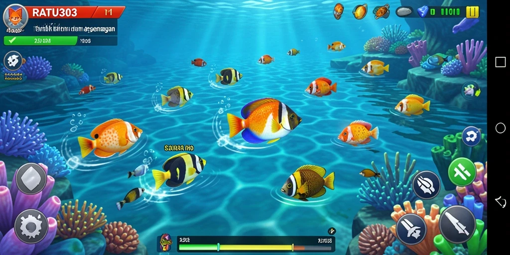 Tampilan gameplay menarik Tembak Ikan di RATU303.