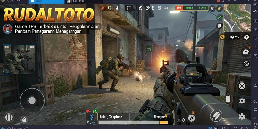 Screenshot RUDALTOTO dengan aksi seru dalam gameplay TPS.