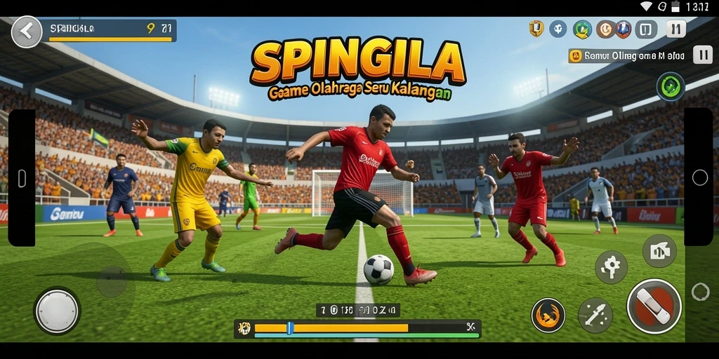 Tampilan gameplay SPINGILA yang penuh aksi dan seru.