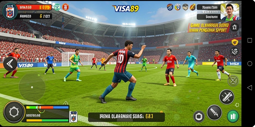 Screenshot gameplay <strong>VISA89</strong> dengan aksi menarik di lapangan.